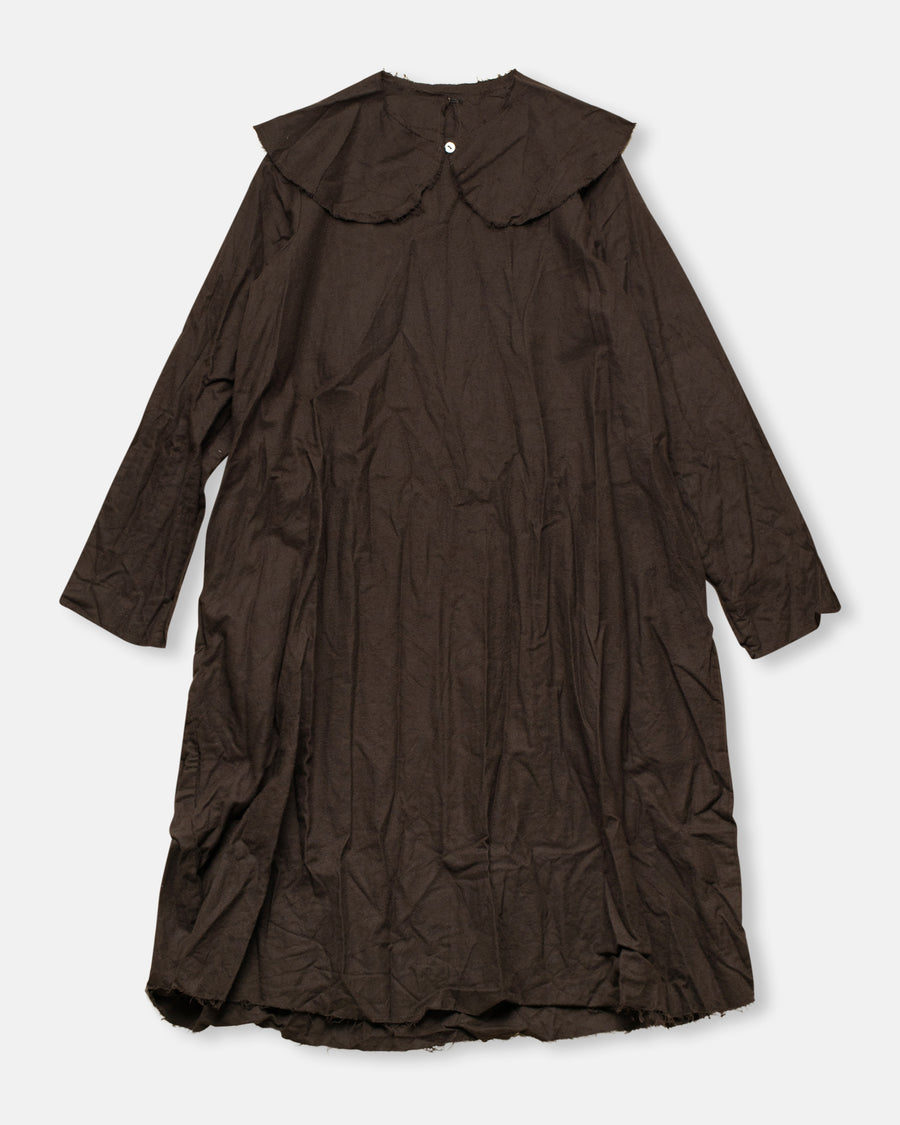 peter pan collar flannel short dress