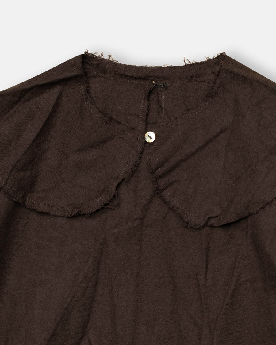 peter pan collar flannel short dress