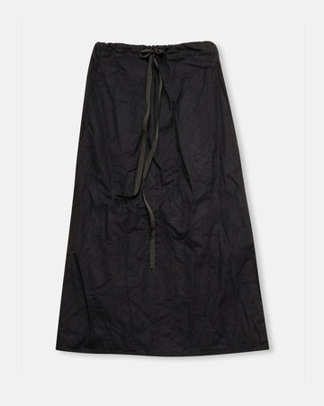 pleated back twisted long skirt