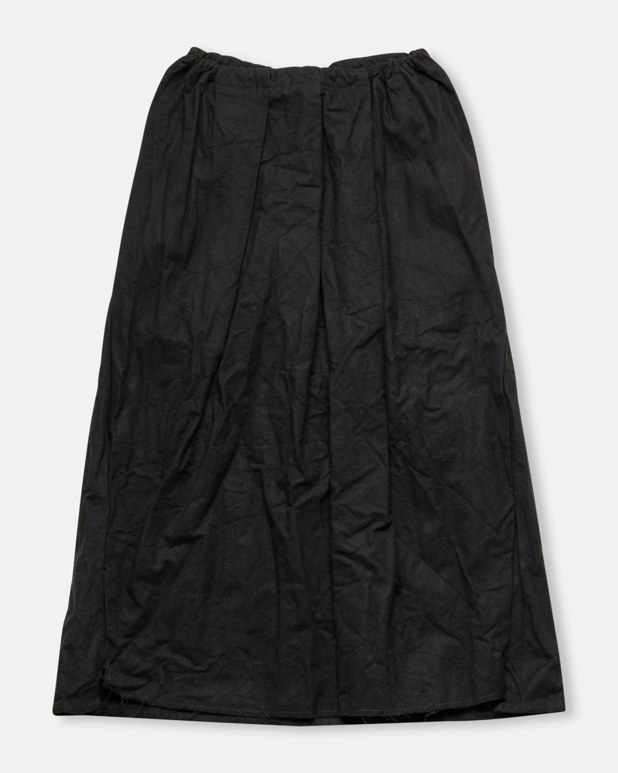 pleated back twisted long skirt