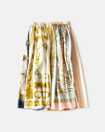 scarf print skirt