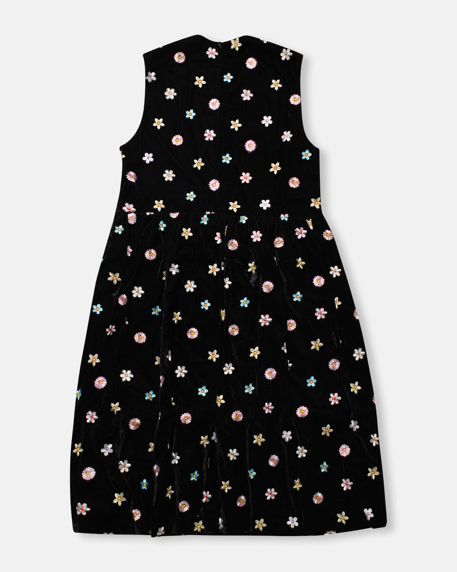 velvet embroidery dress