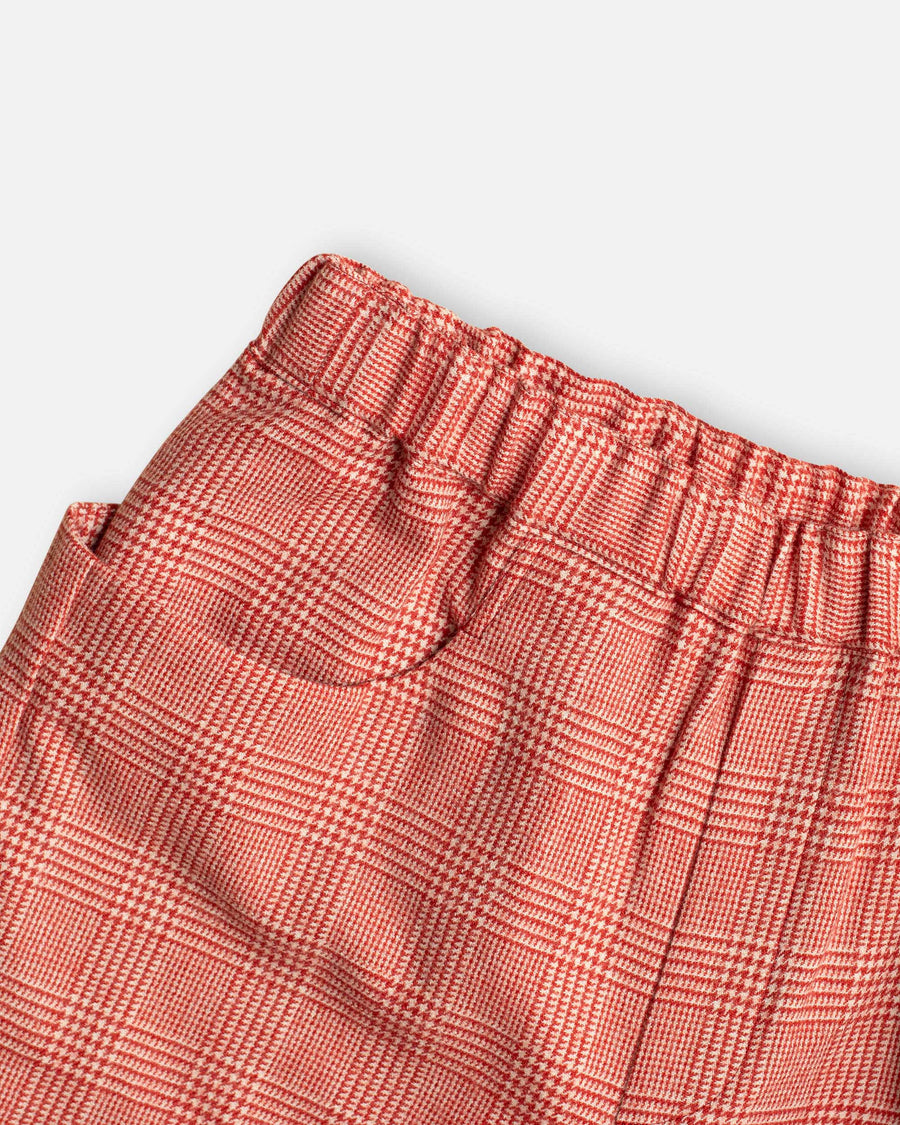 checkered pattern tweed shorts