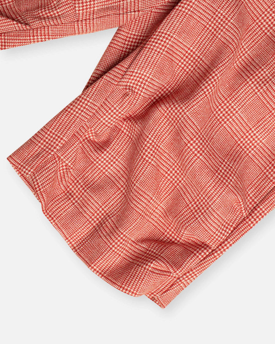 checkered pattern tweed shorts