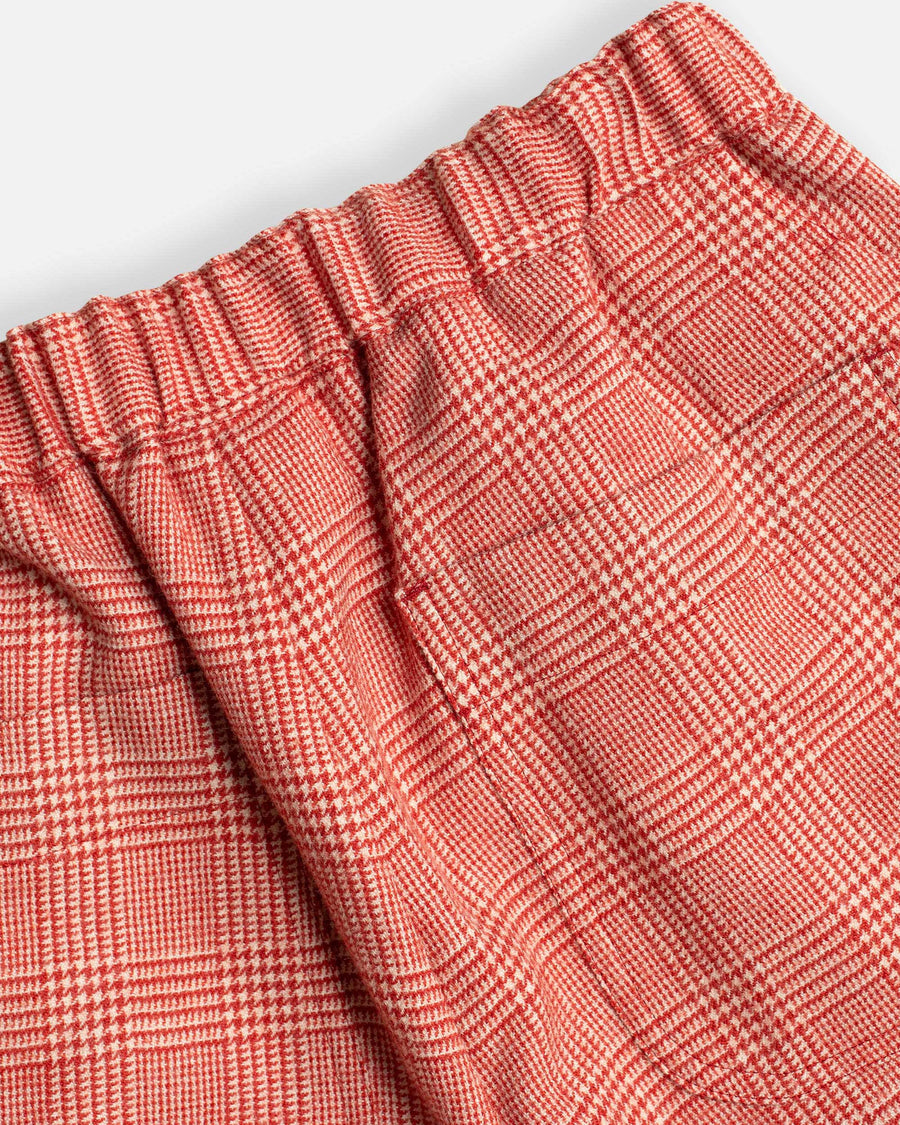 checkered pattern tweed shorts