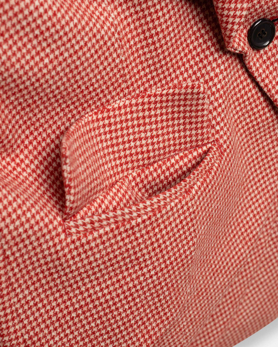 houndstooth pattern tweed jacket