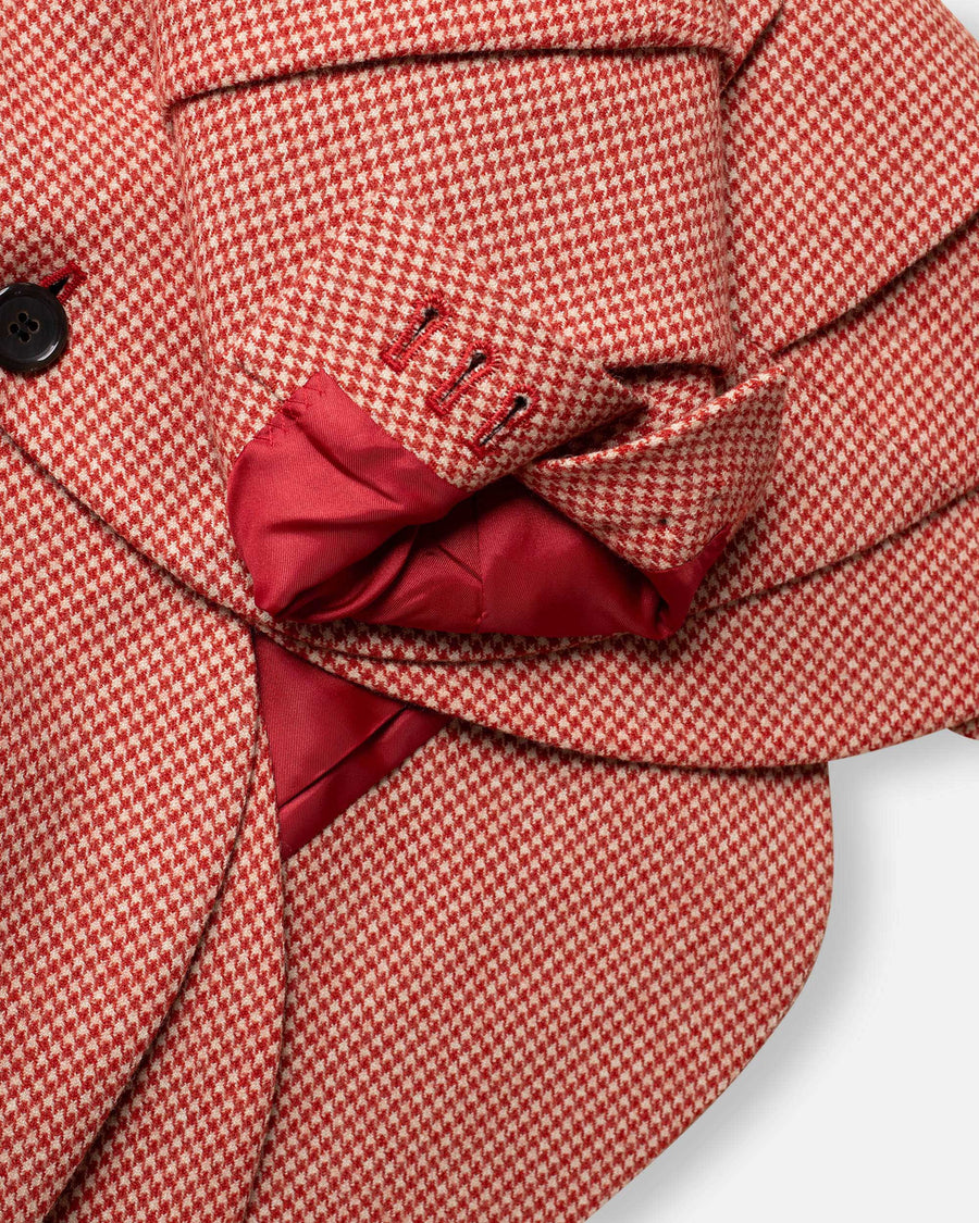 houndstooth pattern tweed jacket