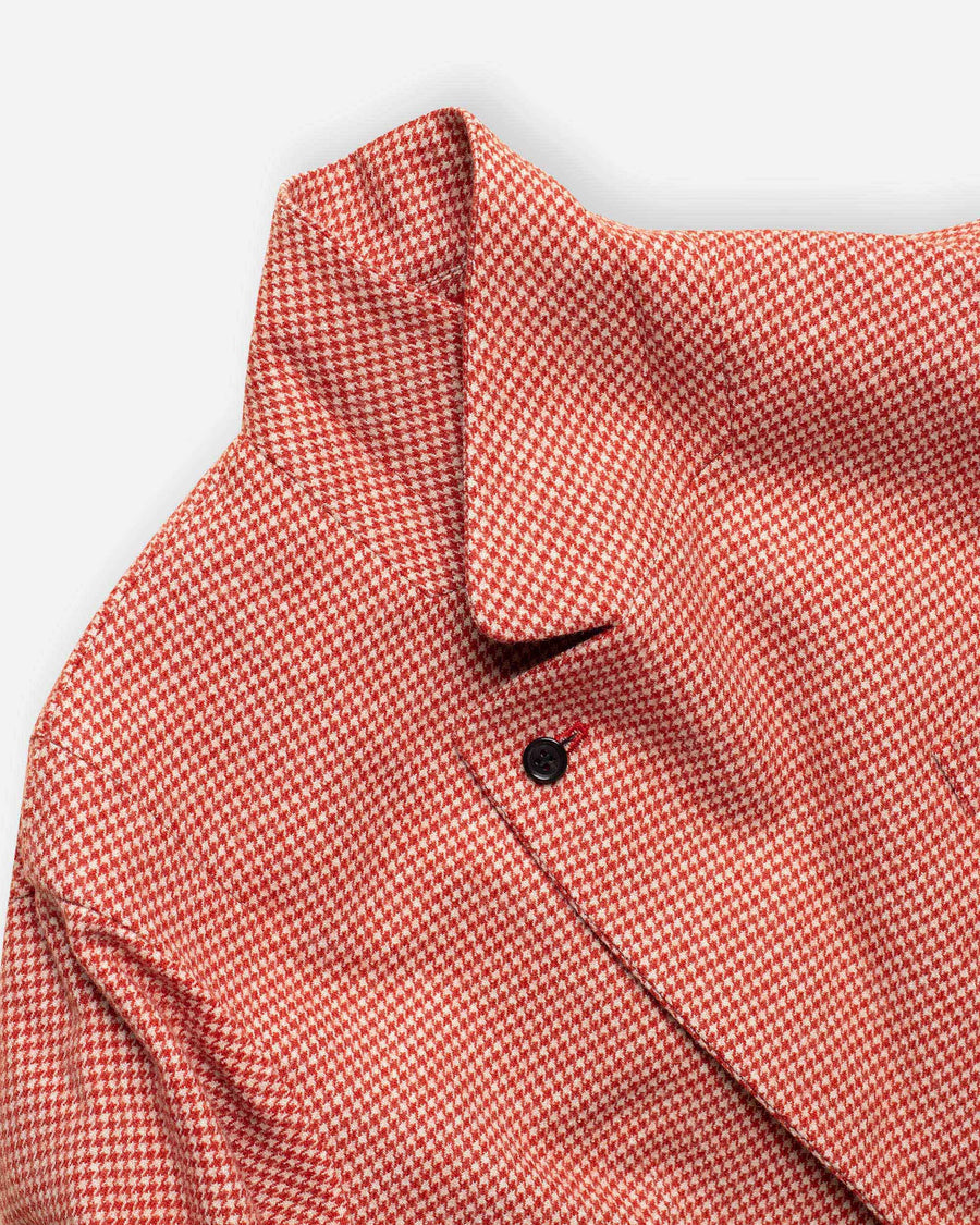 houndstooth pattern tweed jacket