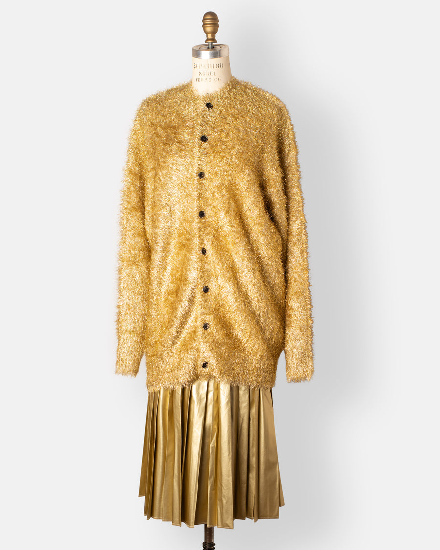 lamé knit cardigan