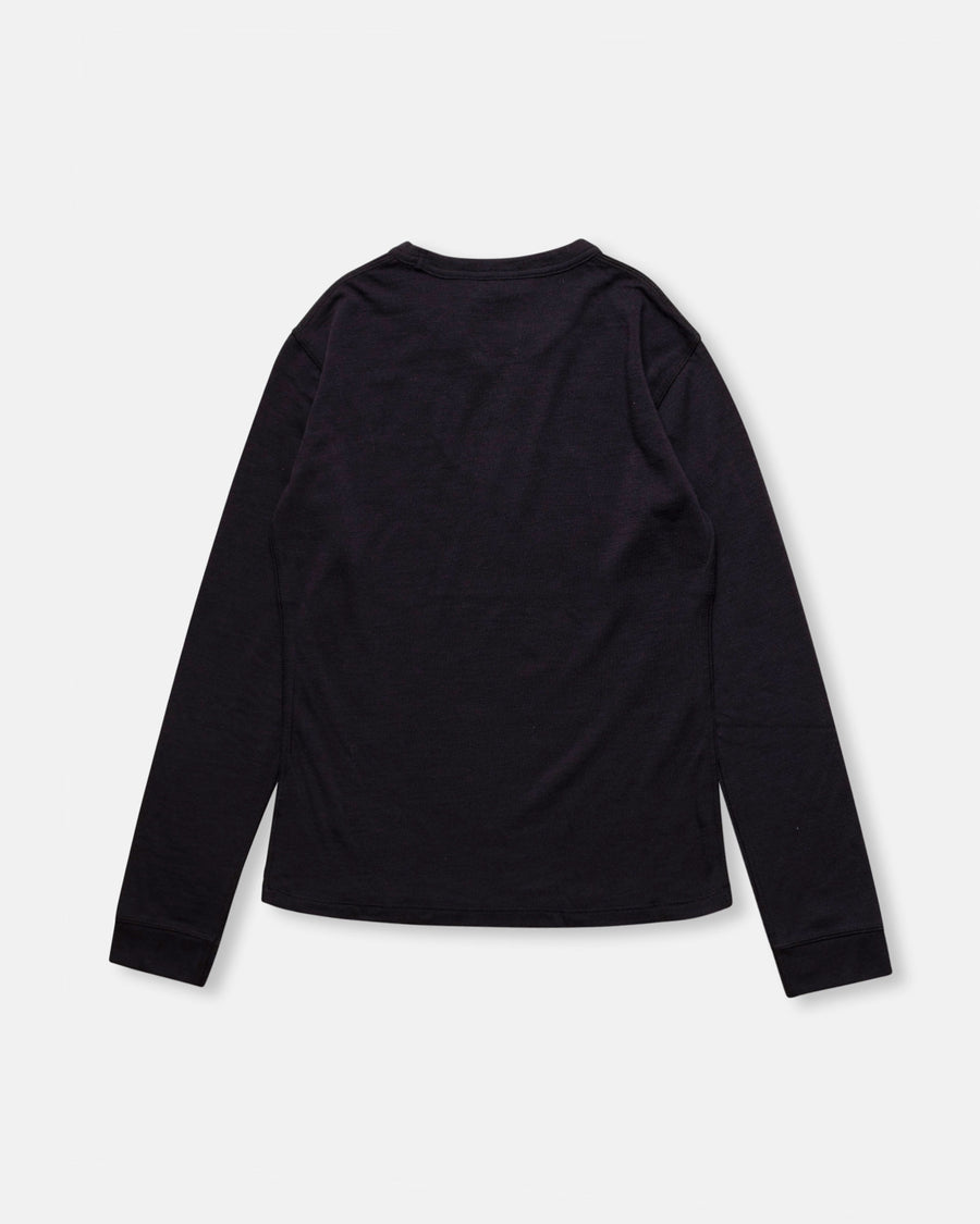 merino long sleeve top ebony