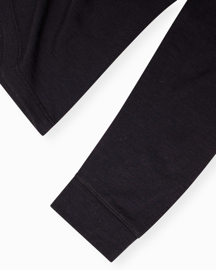 merino long sleeve top ebony