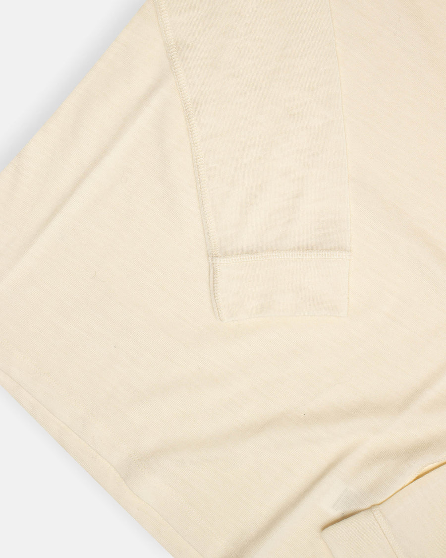 merino long sleeve top chalk