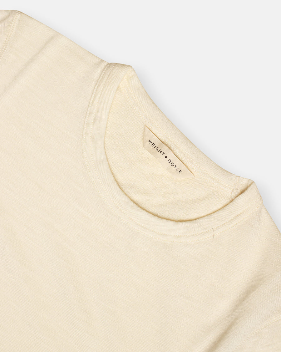 merino long sleeve top chalk