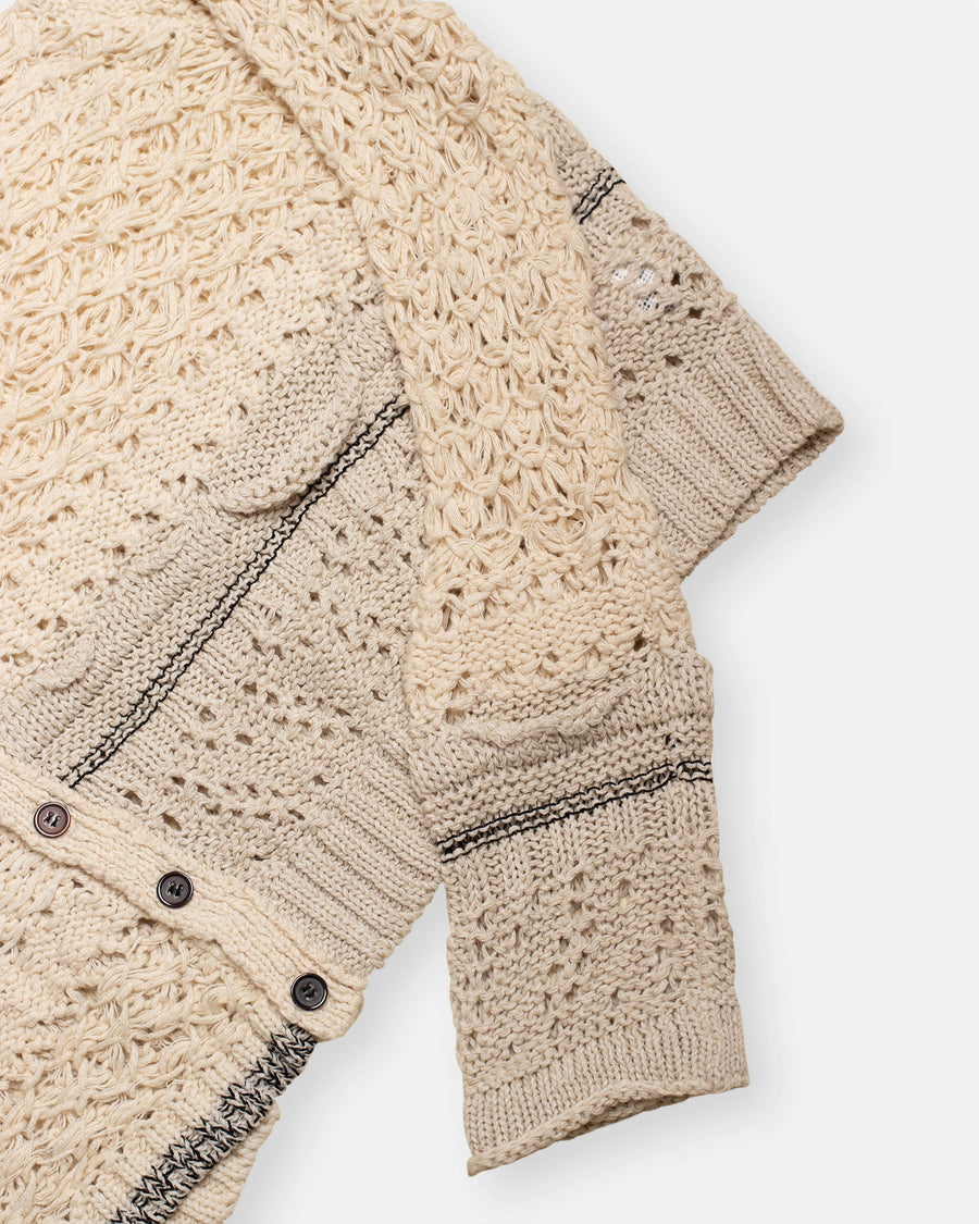 cropped cardigan off white