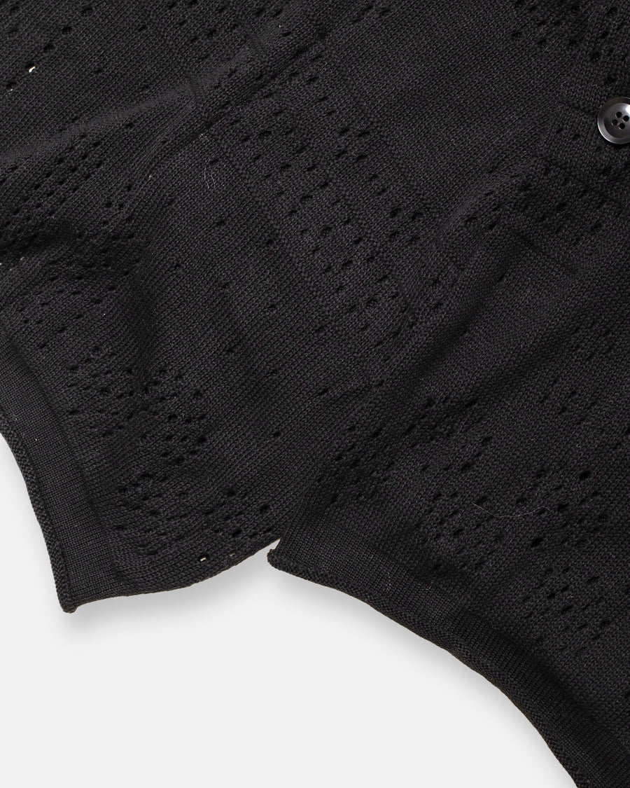 off-neck cropped cardigan