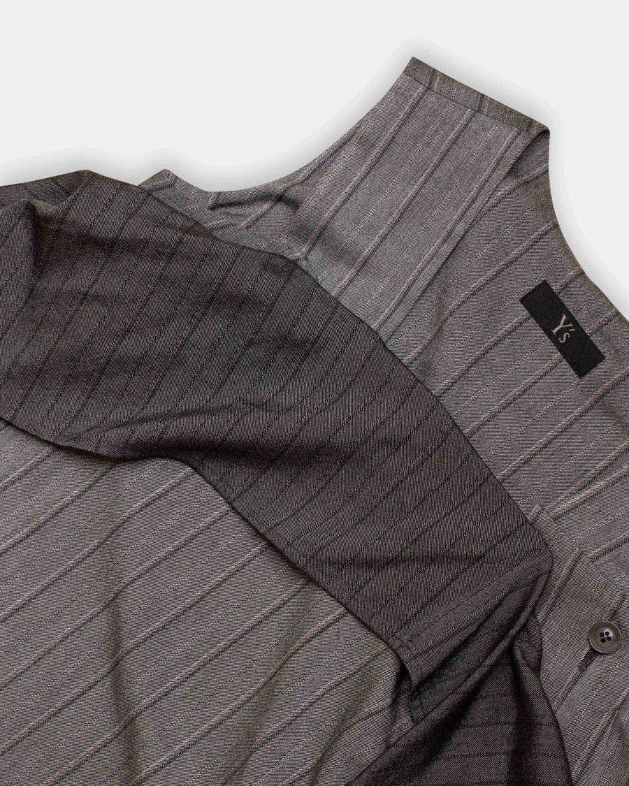 flare sleeveless dress light grey