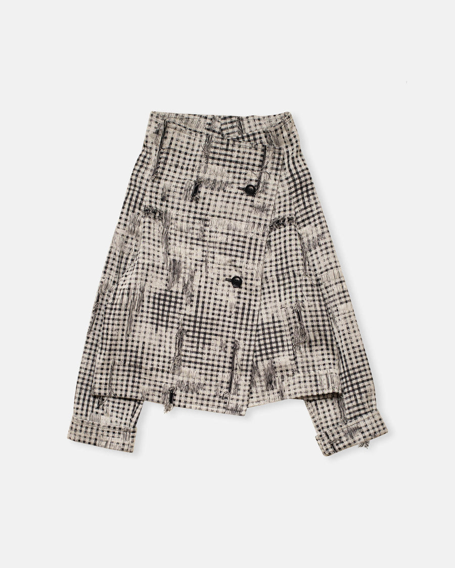 u-wrap jacket white black