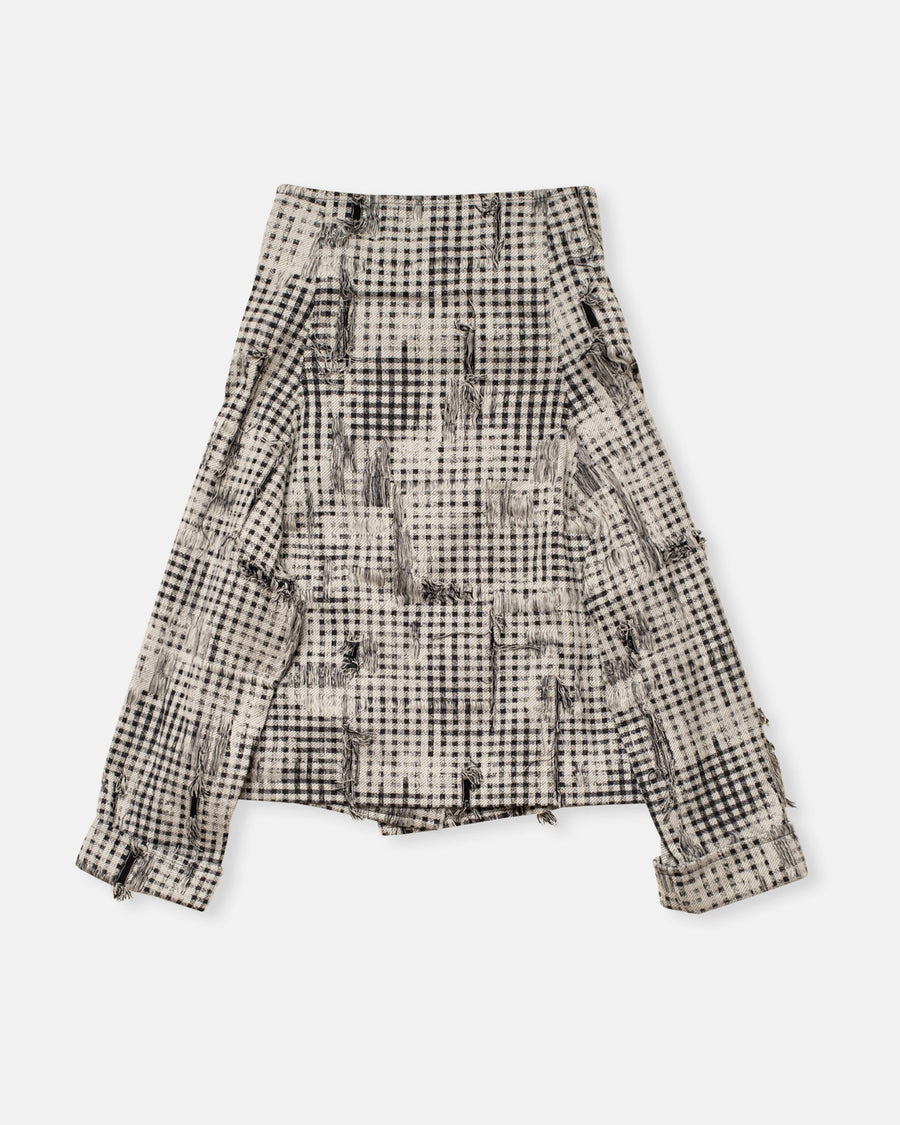 u-wrap jacket white black