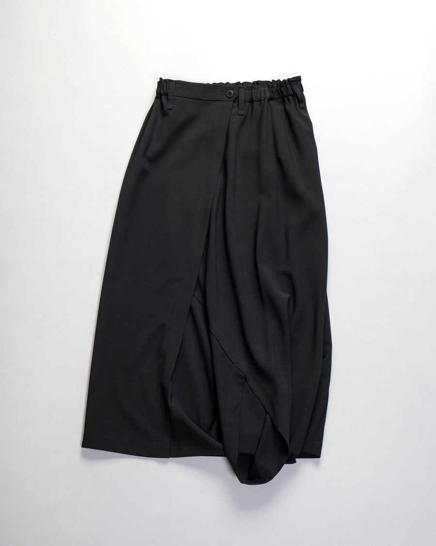 draped front trousers