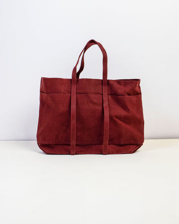 medium washed canvas 6 pocket tote