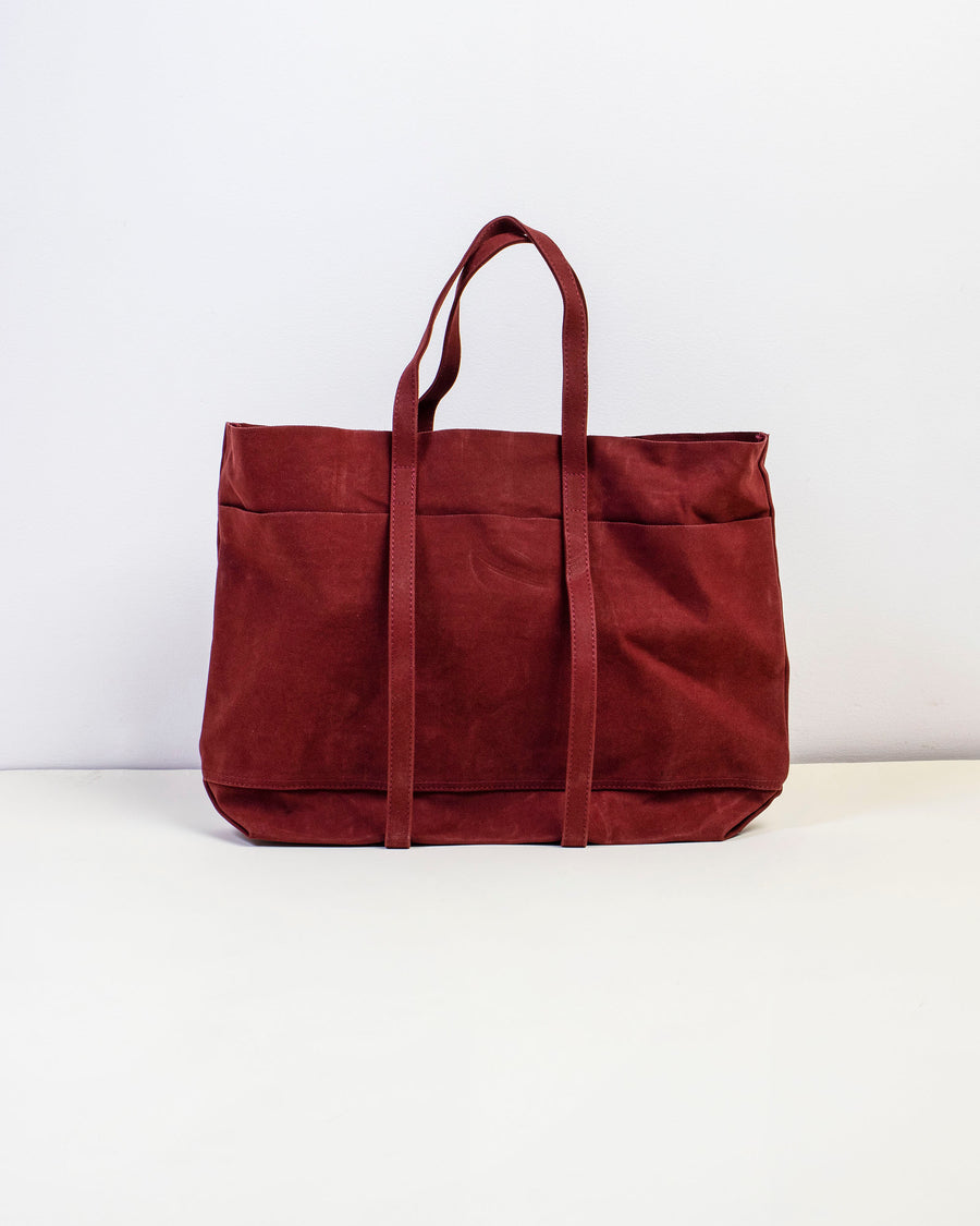 medium washed canvas 6 pocket tote