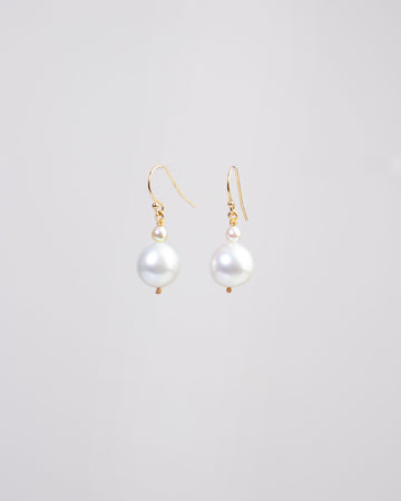white south pacific pearl earrings