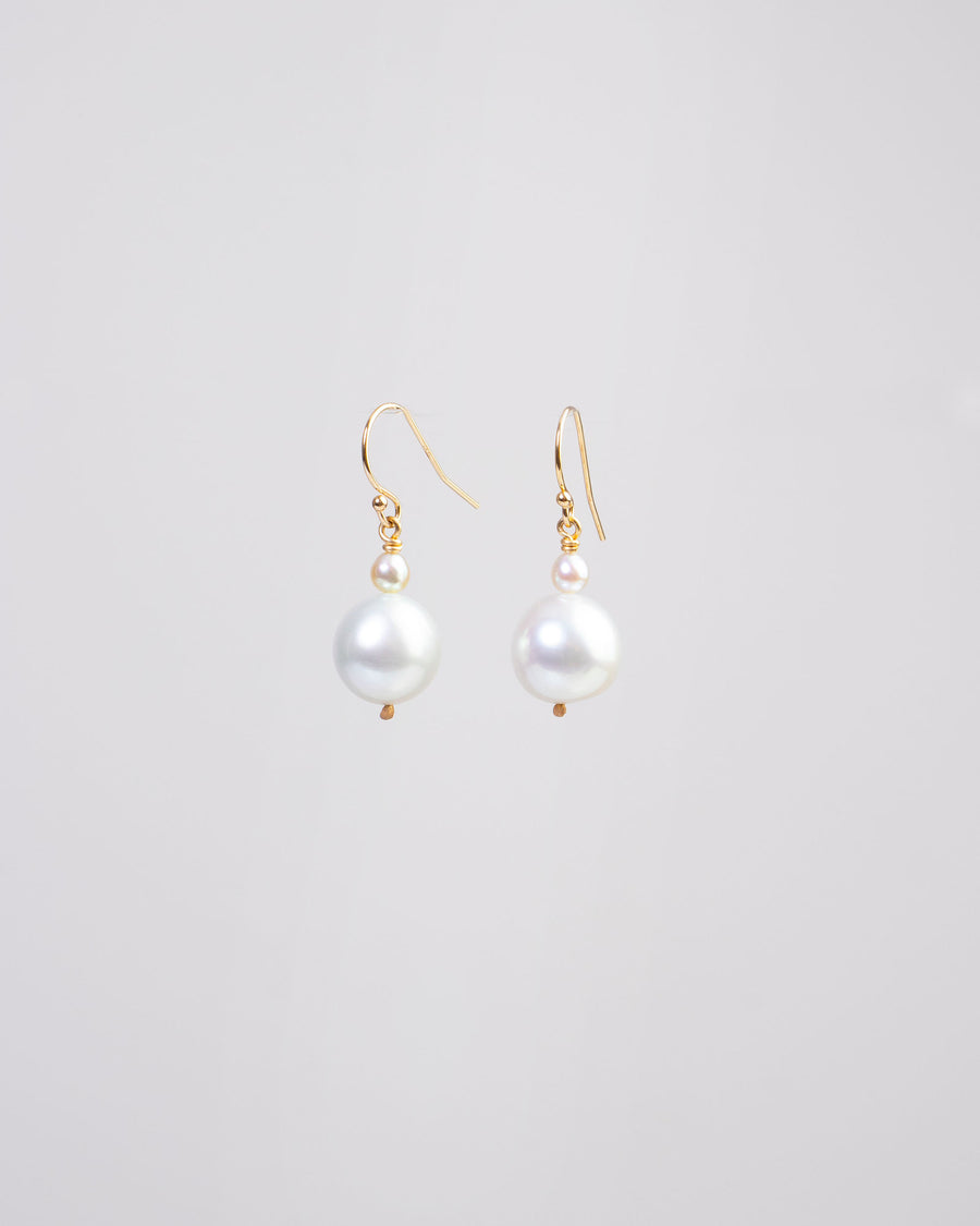 white south pacific pearl earrings