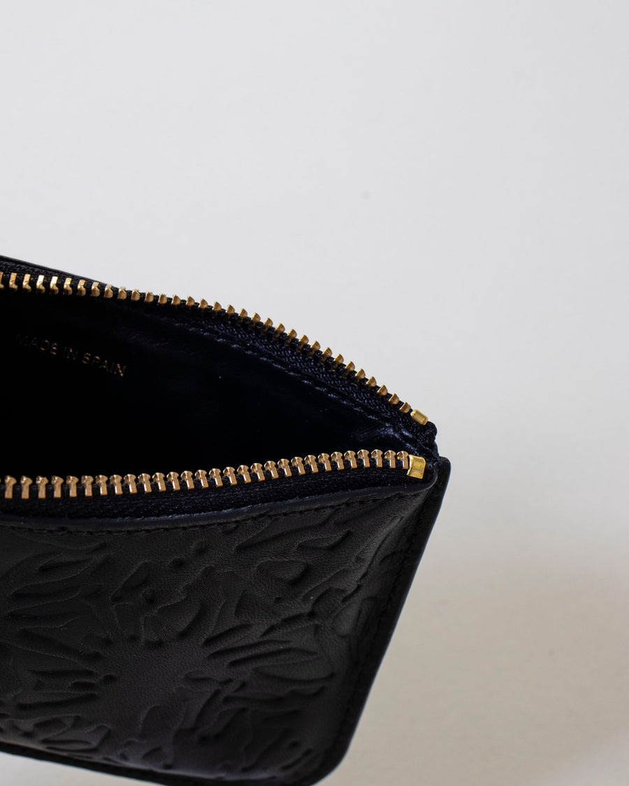 embossed forest small zip top pouch