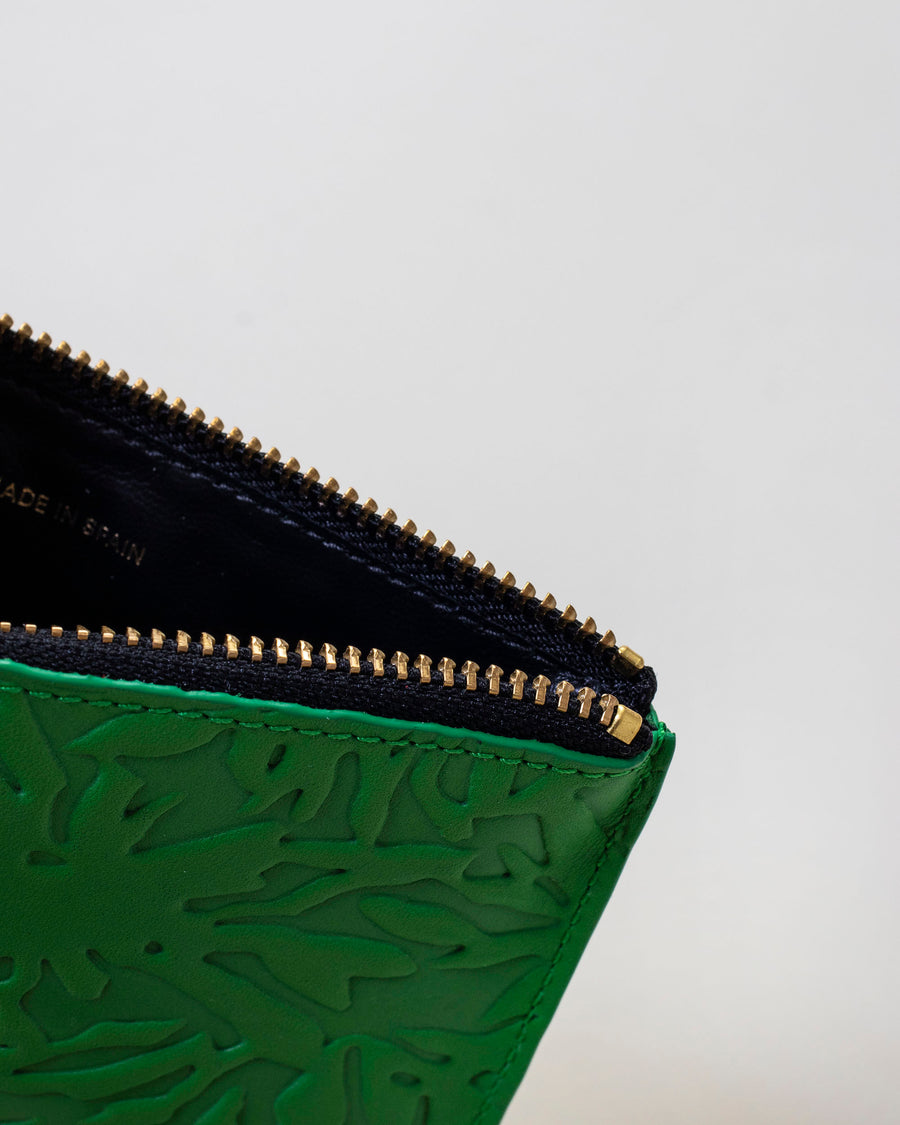 embossed forest small zip top pouch
