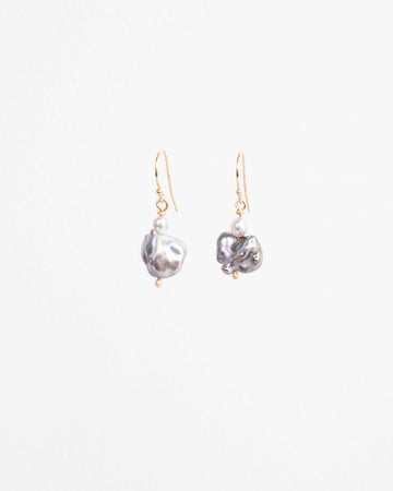 tahiti baroque keshi pearl earrings