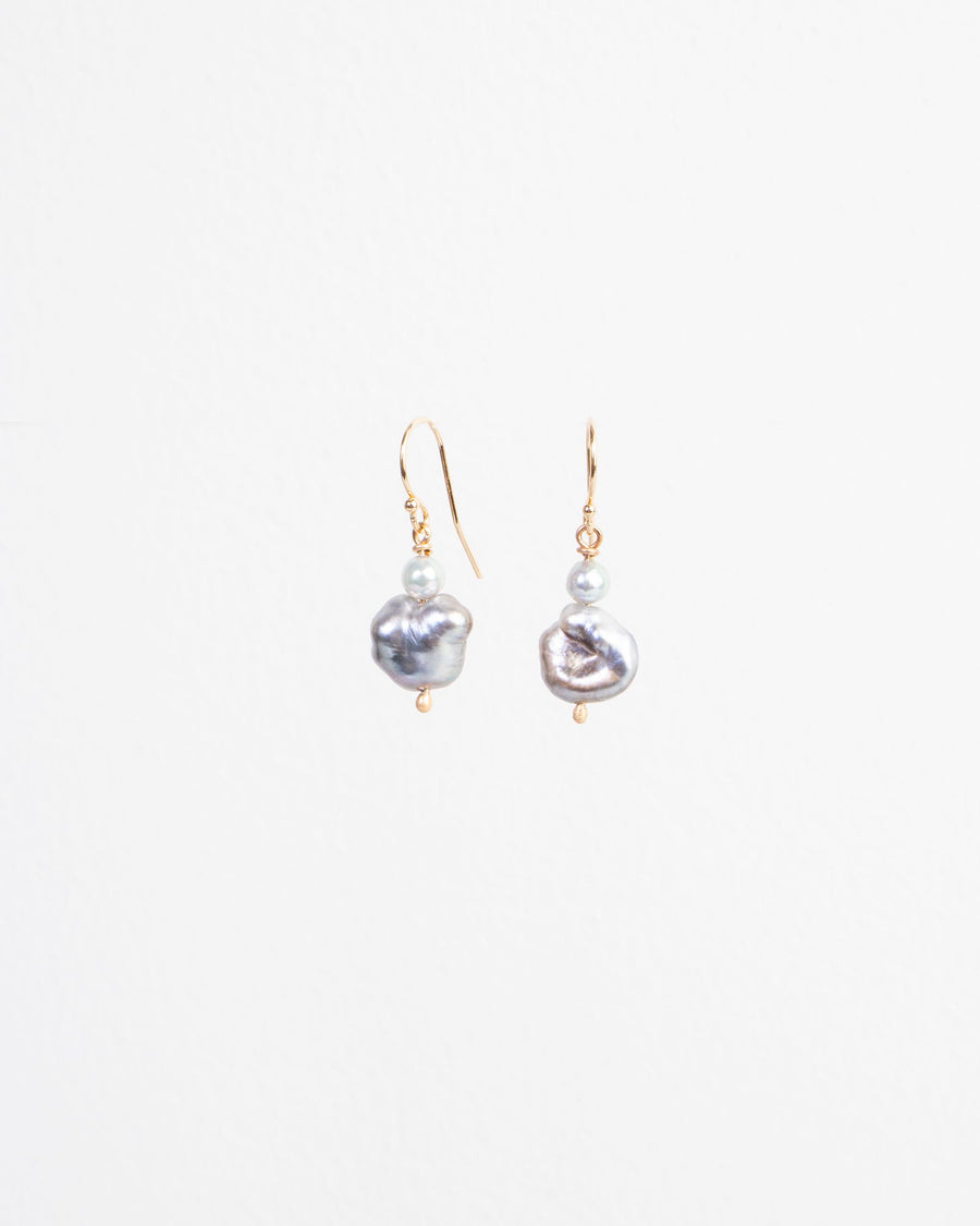 tahiti baroque keshi pearl earrings