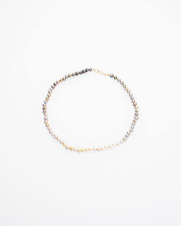 ombre button tahiti keshi necklace