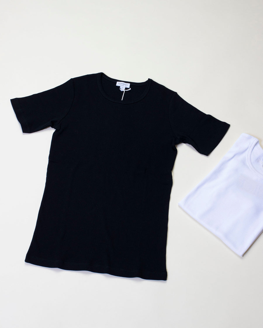 cotton rib crew neck tee