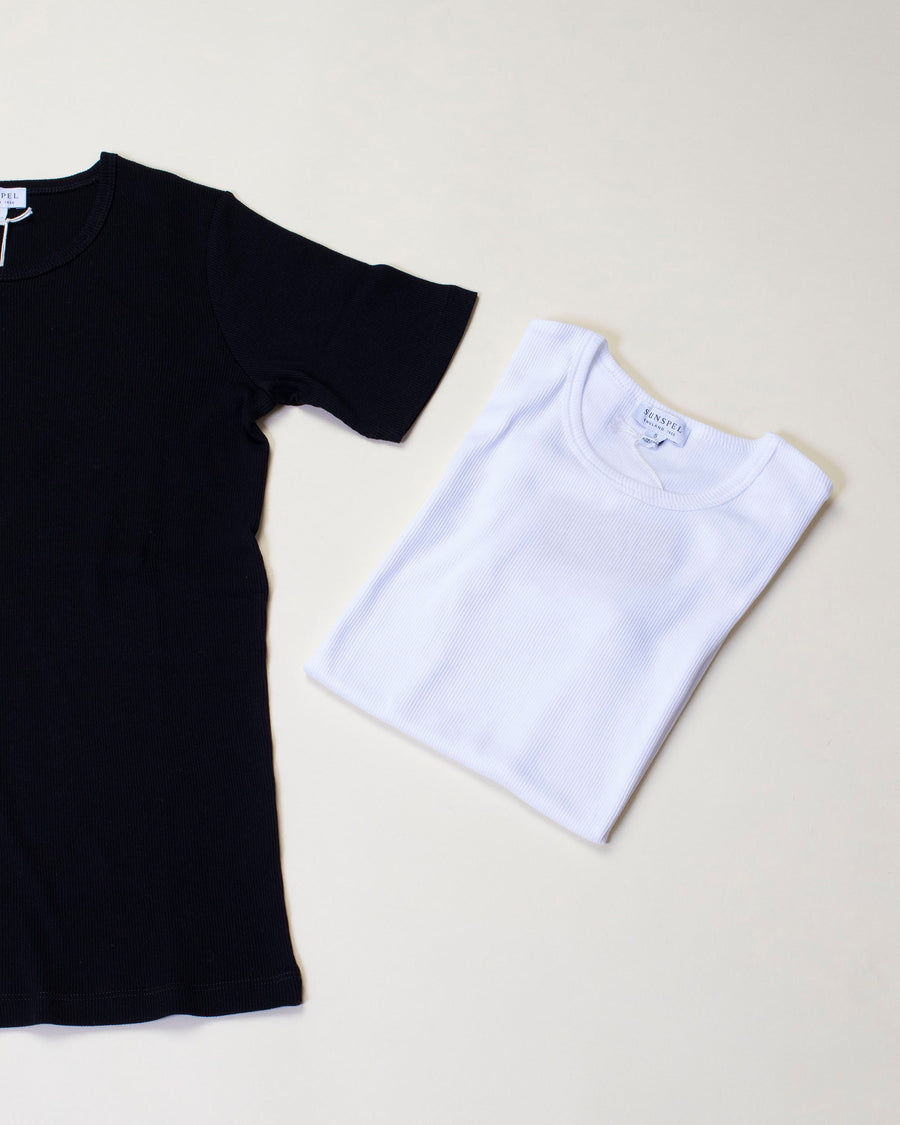 cotton rib crew neck tee